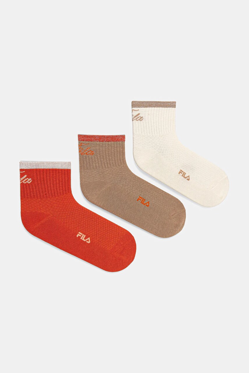 Levně Ponožky Fila 3-pack dámské, oranžová barva, F6788