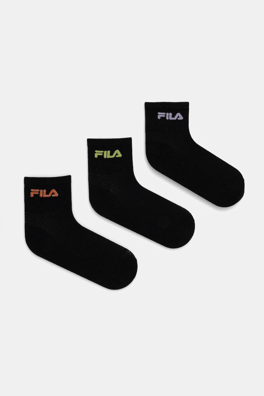 Levně Ponožky Fila 3-pack dámské, černá barva, F6796