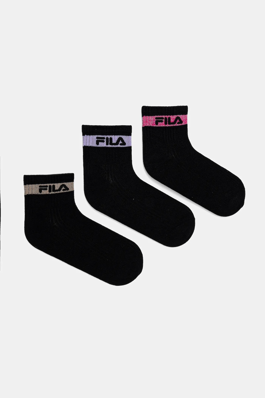 Levně Ponožky Fila 3-pack dámské, černá barva, F6798