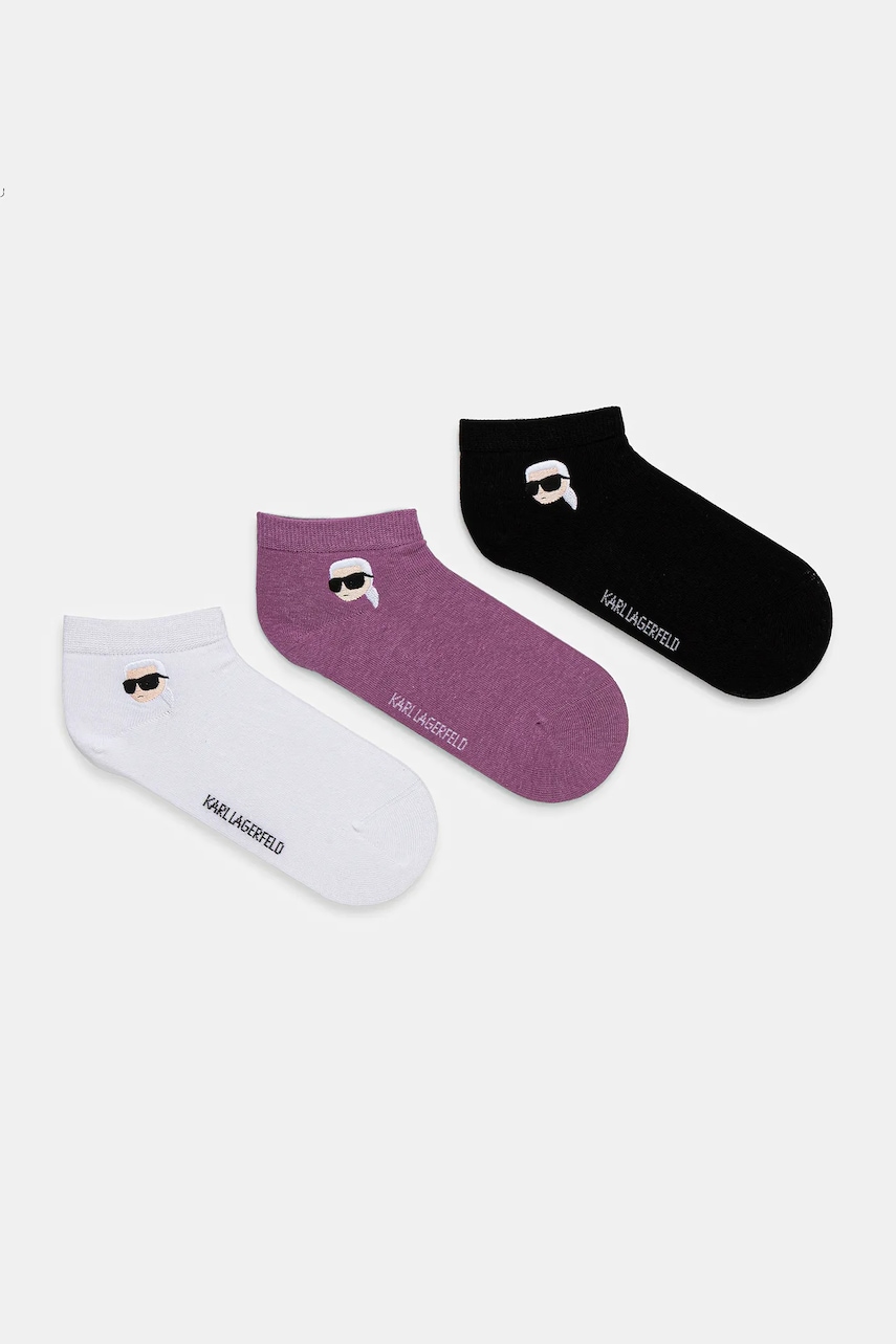 Karl Lagerfeld șosete 3-pack K/IKON culoarea alb, A4W47036