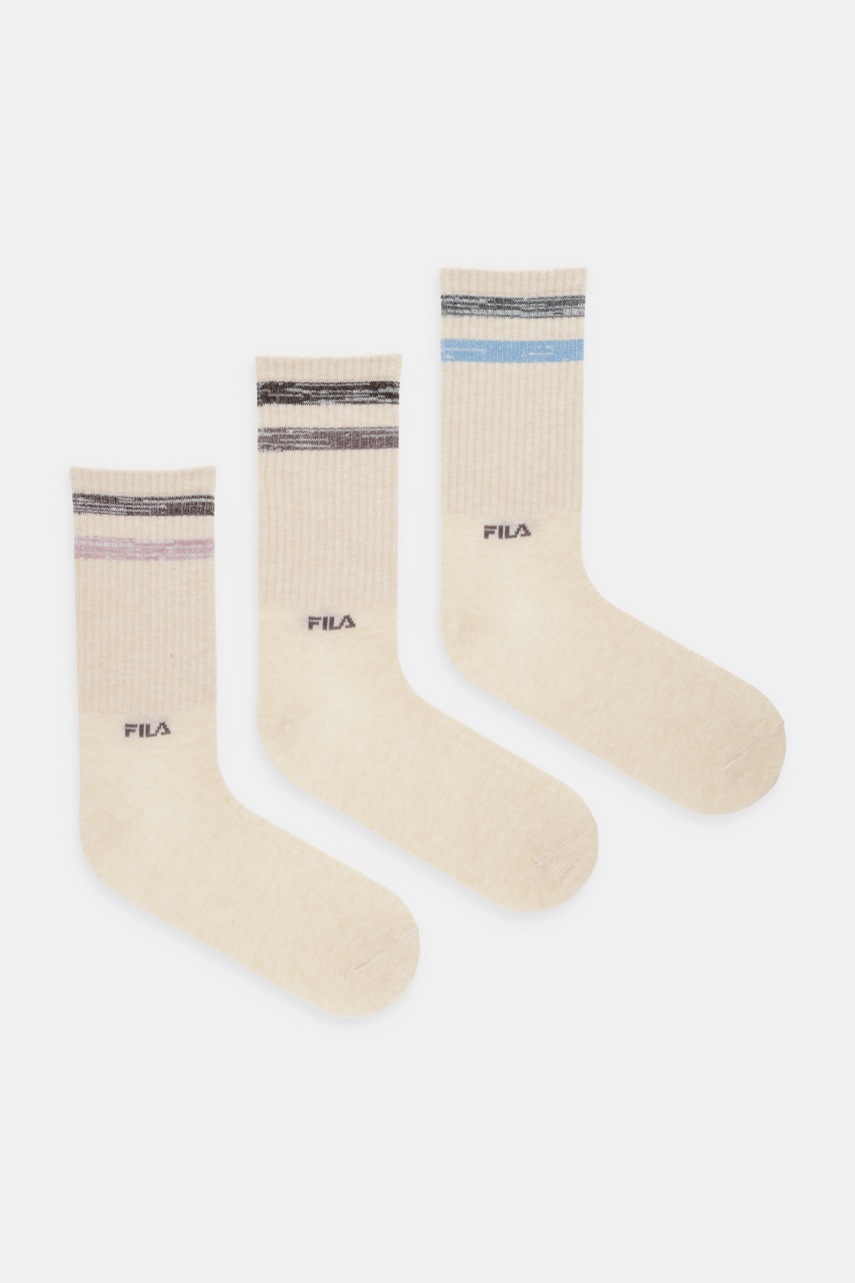 Fila șosete 3-pack culoarea bej, F6139