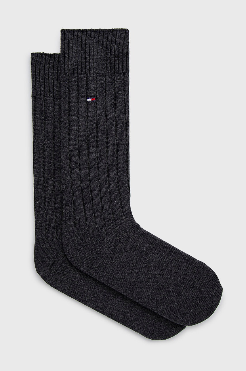 

Чорапи Tommy Hilfiger (2 чифта) дамски в сиво, Сив