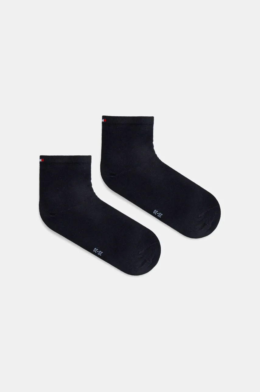 Ponožky Tommy Hilfiger 2-pack dámské, tmavomodrá barva, 373001001