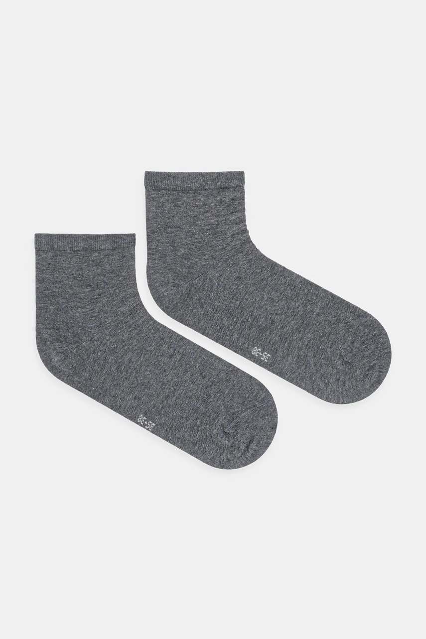 Levně Ponožky Tommy Hilfiger 2-pack dámské, šedá barva, 373001001