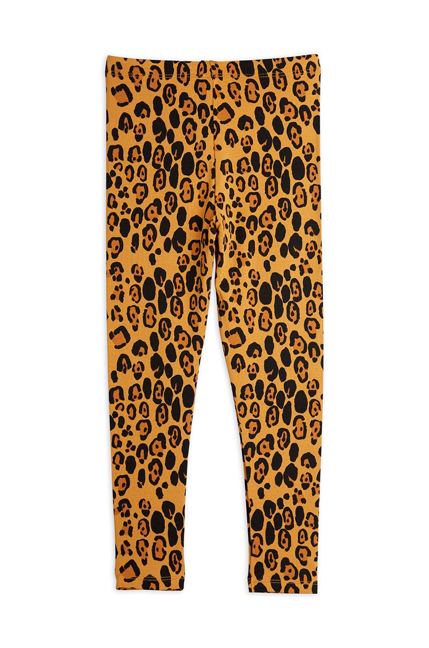 Детские леггинсы Mini Rodini цвет бежевый с узором Детские леггинсы Mini Rodini цвет бежевый с узором