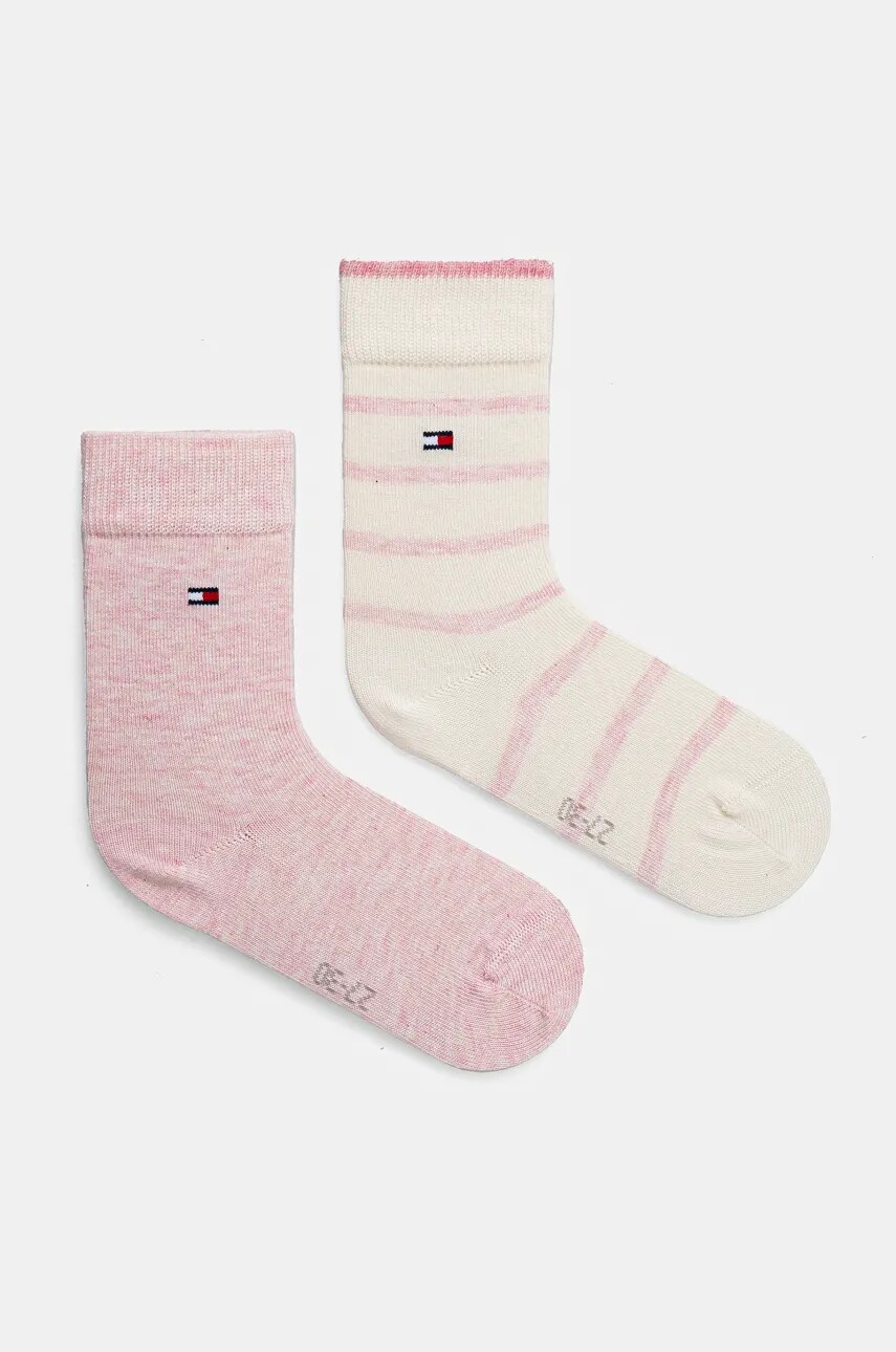 Levně Dětské ponožky Tommy Hilfiger růžová barva, 701229939