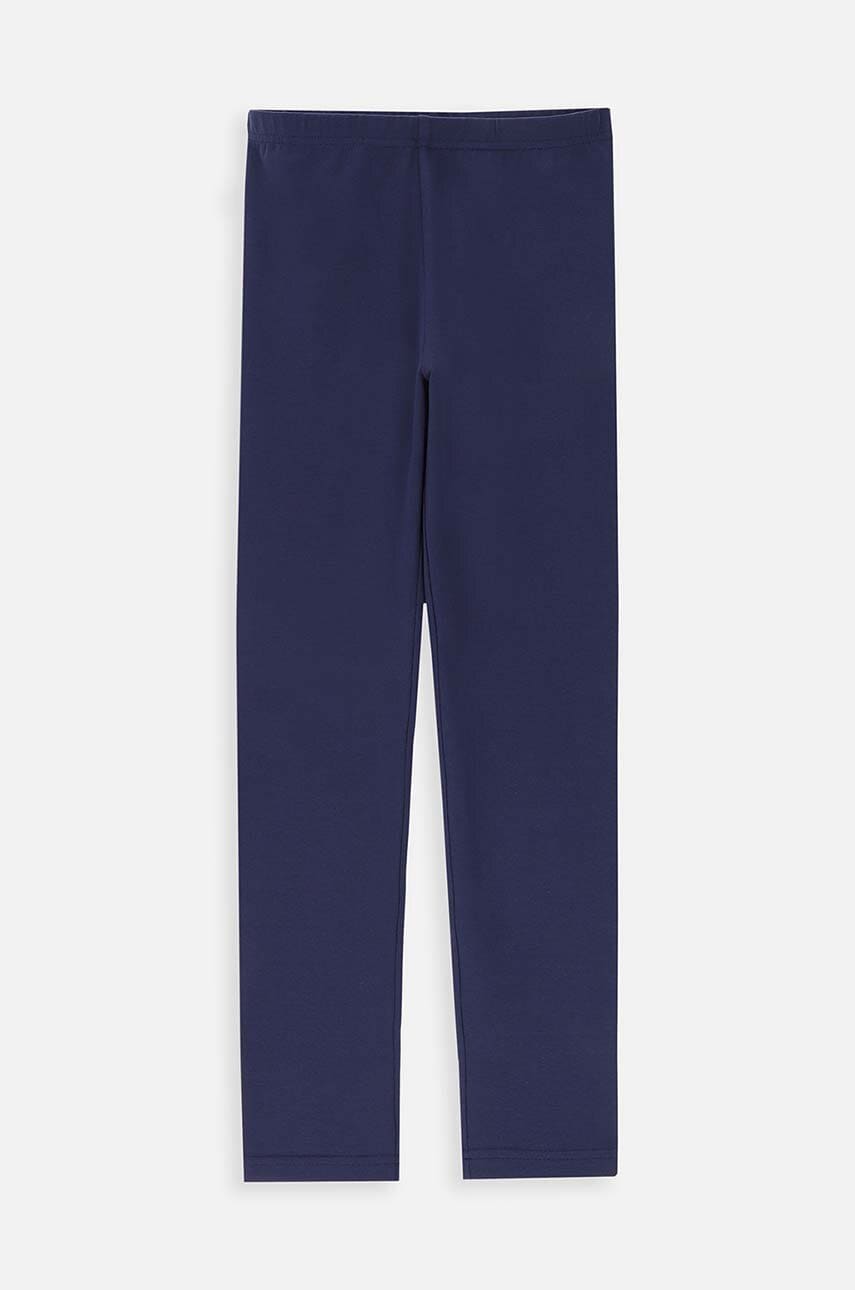 Coccodrillo leggins din bumbac pentru copii culoarea albastru marin, neted, BASIC GIRL