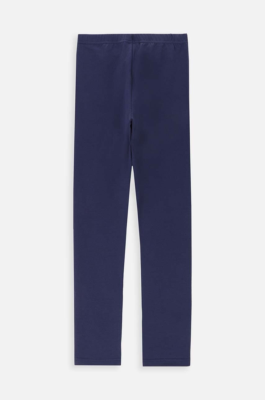 Детские хлопковые леггинсы Coccodrillo цвет синий однотонные BASIC GIRL Детские хлопковые леггинсы Coccodrillo цвет синий однотонные BASIC GIRL