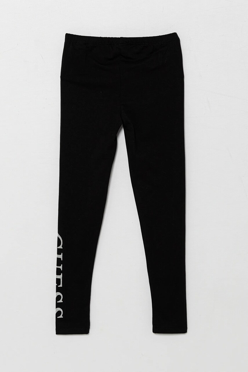 Levně Dětské legíny Guess černá barva, s potiskem, K3YB01 J1314