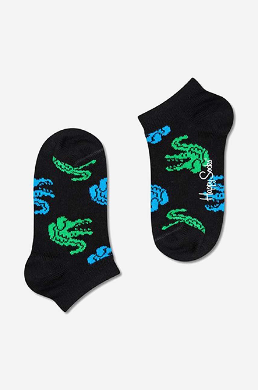 Happy Socks sosete copii Crocodile Low culoarea negru, Skarpetki dziecięce Happy Socks Crocodile Low KCOD05-9300