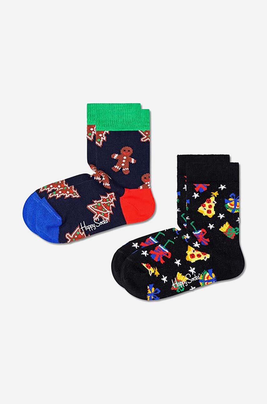 

Детские носки Happy Socks Gingerbread & Gifts 2 шт цвет чёрный