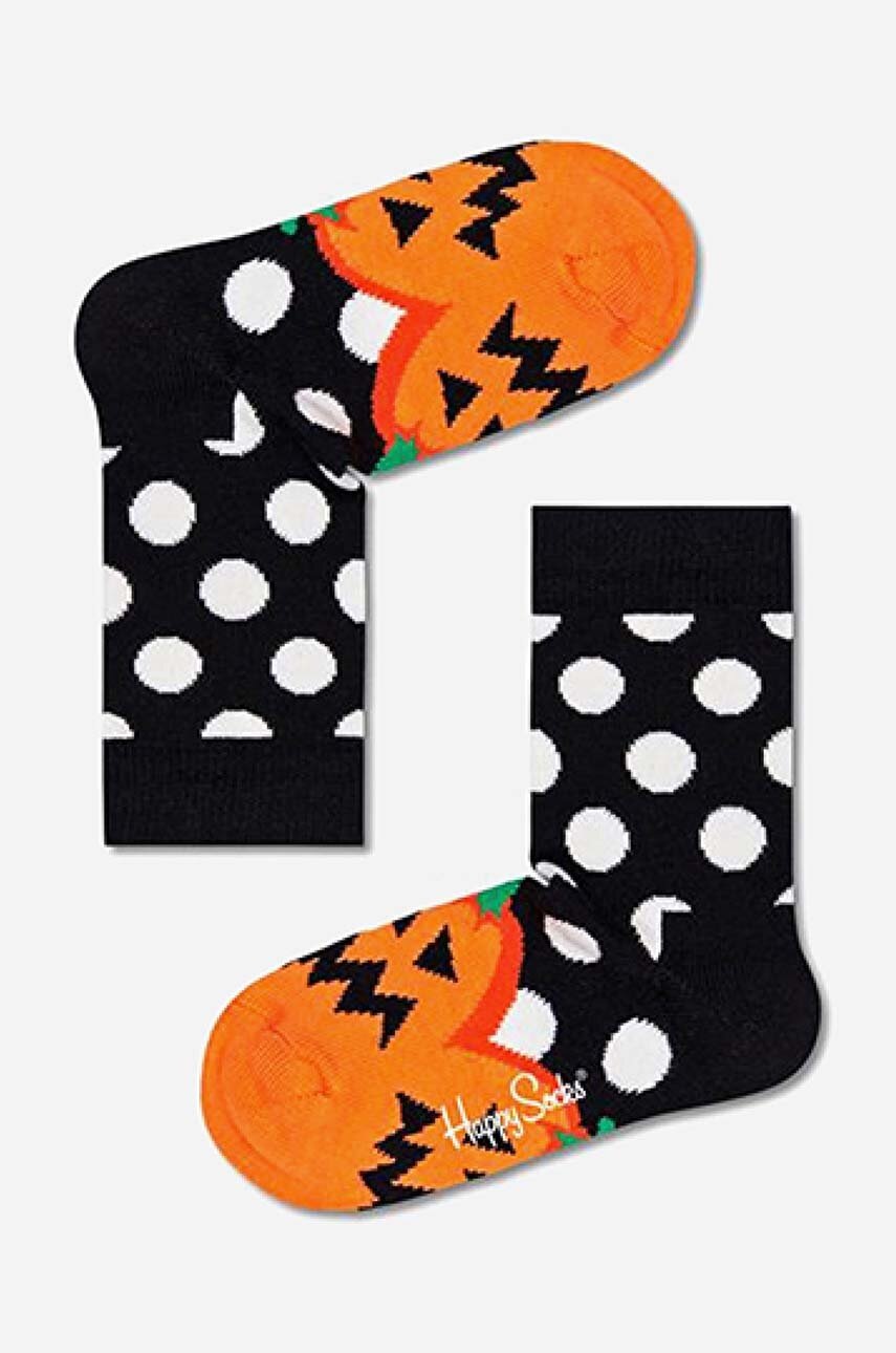 Happy Socks sosete copii Halloween Pumpkin culoarea negru, Skarpetki dziecięce Happy Socks Halloween Pumpkin KHAL01-9100