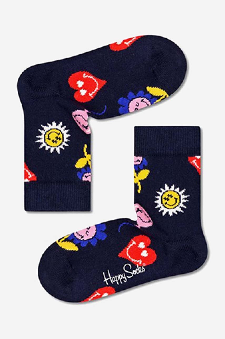 

Детские носки Happy Socks x Smiley SmileyWorld цвет синий