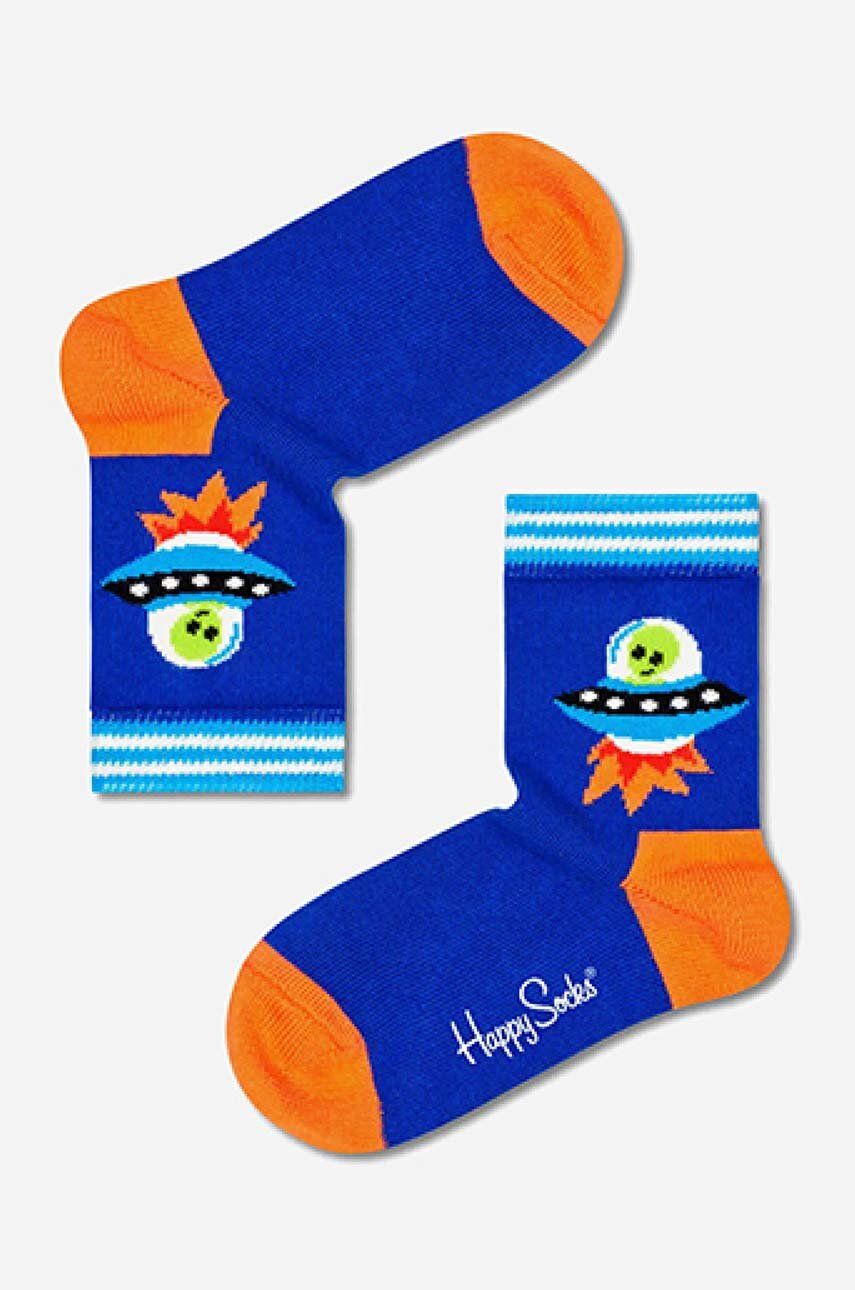 Dětské ponožky Happy Socks Ufo Skarpetki dziecięce Happy Socks Ufo KUFS01-6300 - modrá -  86 % 