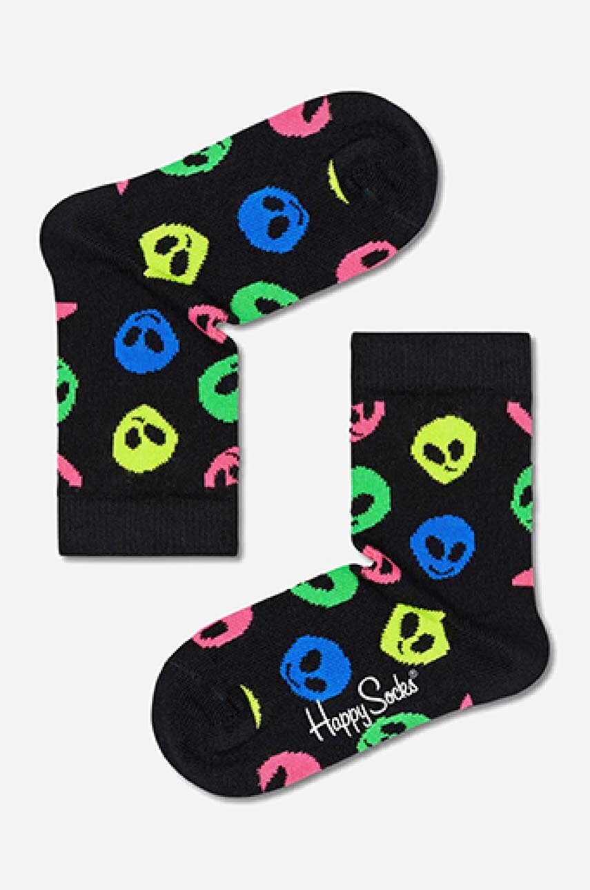 Happy Socks sosete copii Alien culoarea negru, Skarpetki dziecięce Happy Socks Alien KALN01-9300