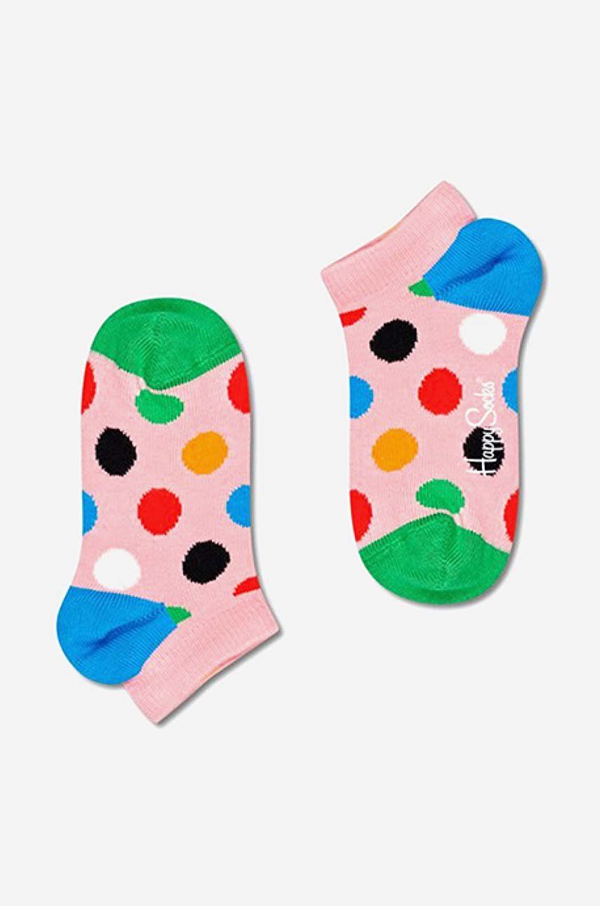 Happy Socks sosete copii Big Dot Low culoarea roz, Skarpetki dziecięce Happy Socks Big Dot Low KBDO05-3000