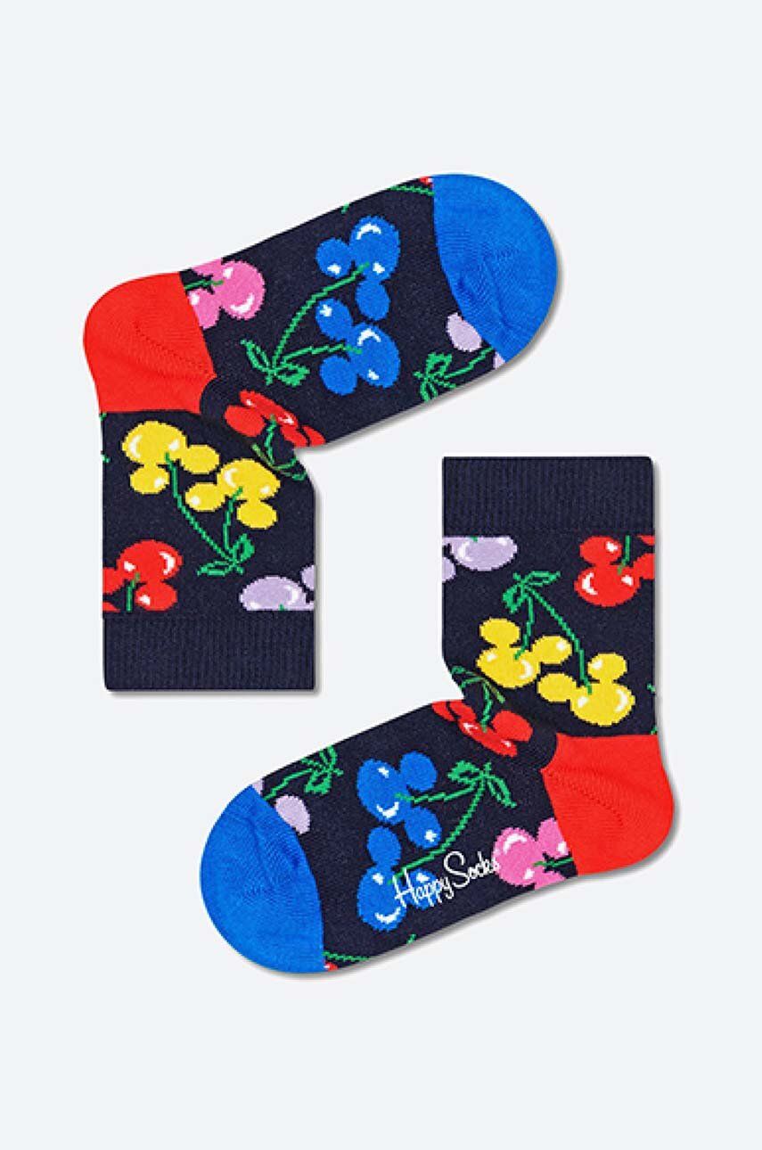 Happy Socks sosete copii x Disney Very Cherry Mickey culoarea albastru marin, Skarpetki Happy Socks x Disney Very Cherry Mickey KDNY01-6501