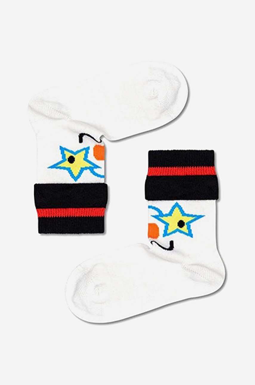 Dětské ponožky Happy Socks Ice Cool bílá barva, Skarpetki dziecięce Happy Socks Ice Cool KICC01-1300