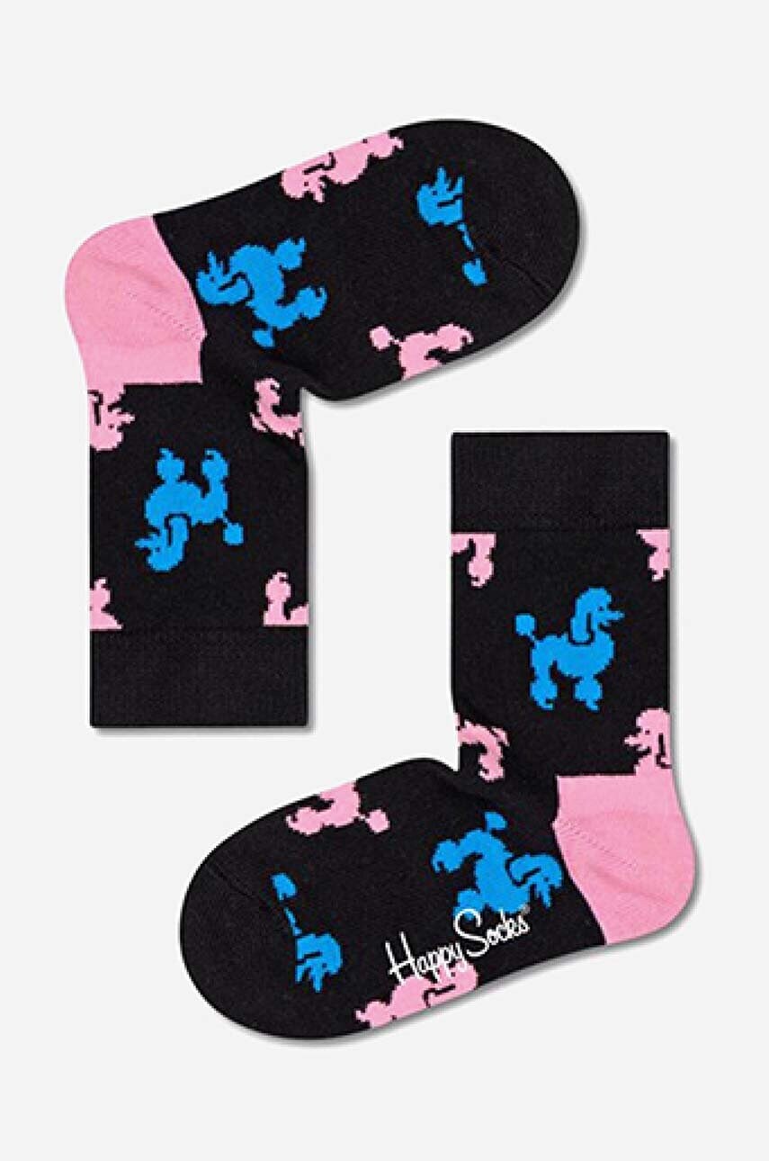 

Детски чорапи Happy Socks Poodle в черно, Черен