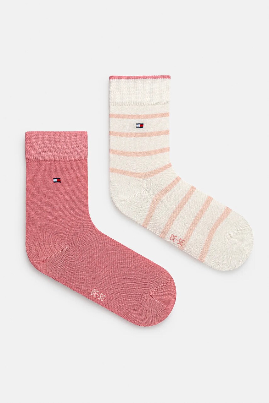 Levně Dětské ponožky Tommy Hilfiger 2-pack růžová barva, 701229939