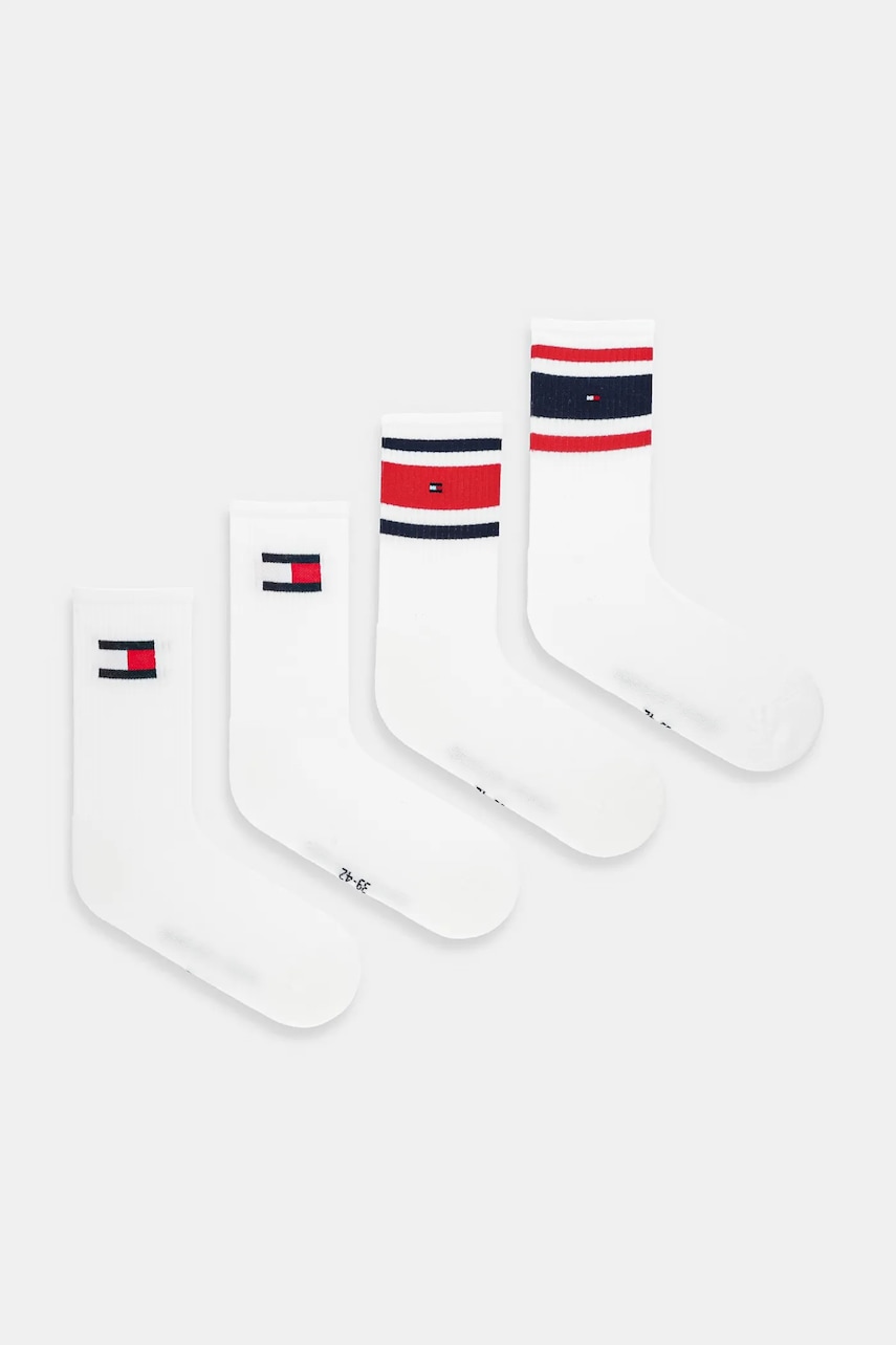 Levně Dětské ponožky Tommy Hilfiger 4-pack bílá barva, 701232849