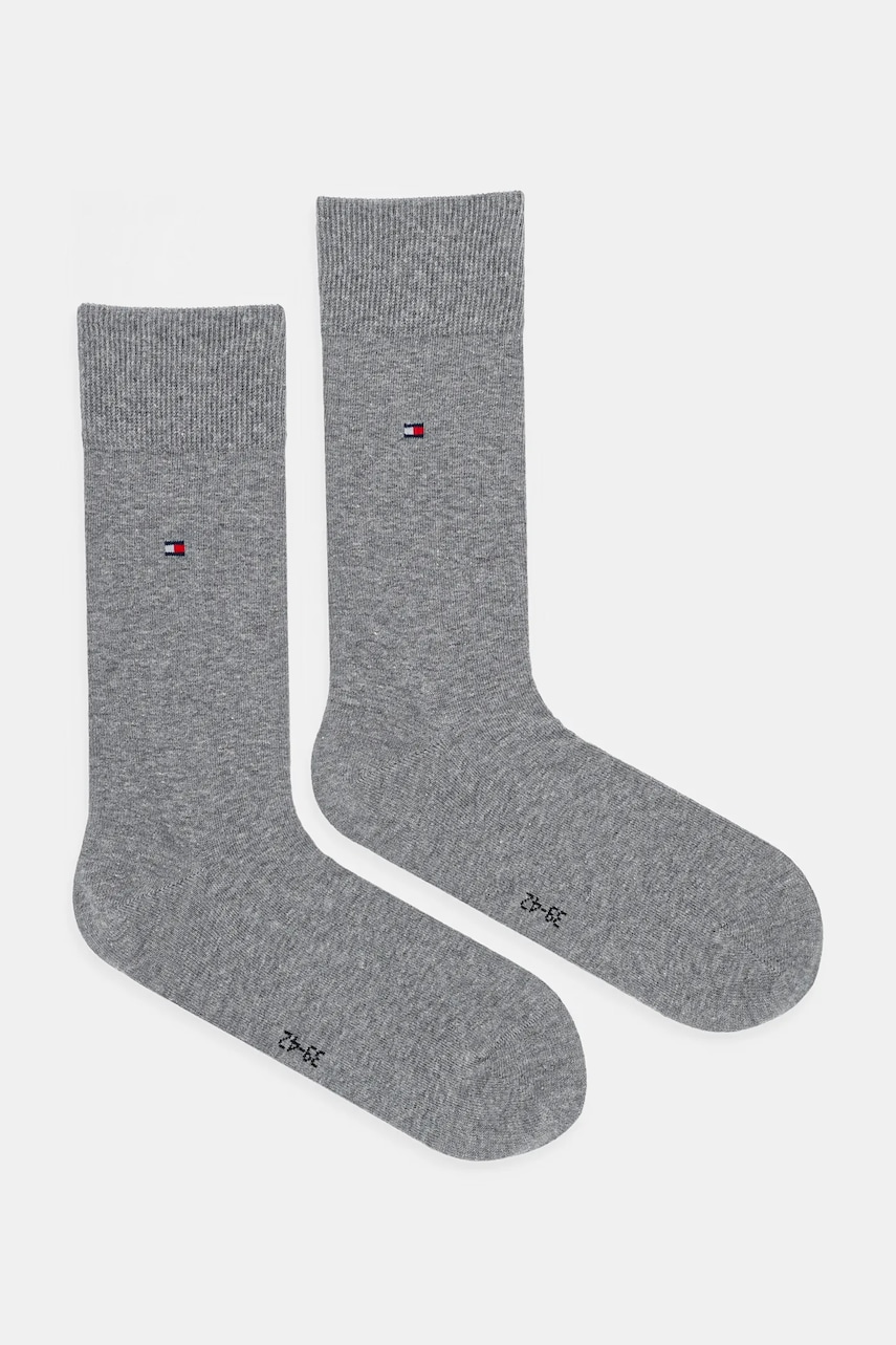 Ponožky Tommy Hilfiger 2-pack pánské, šedá barva, 371111