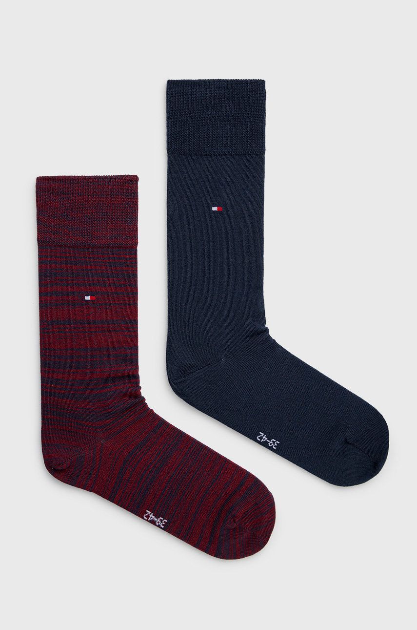 Ponožky Tommy Hilfiger pánské, tmavomodrá barva - námořnická modř -  75% Bavlna