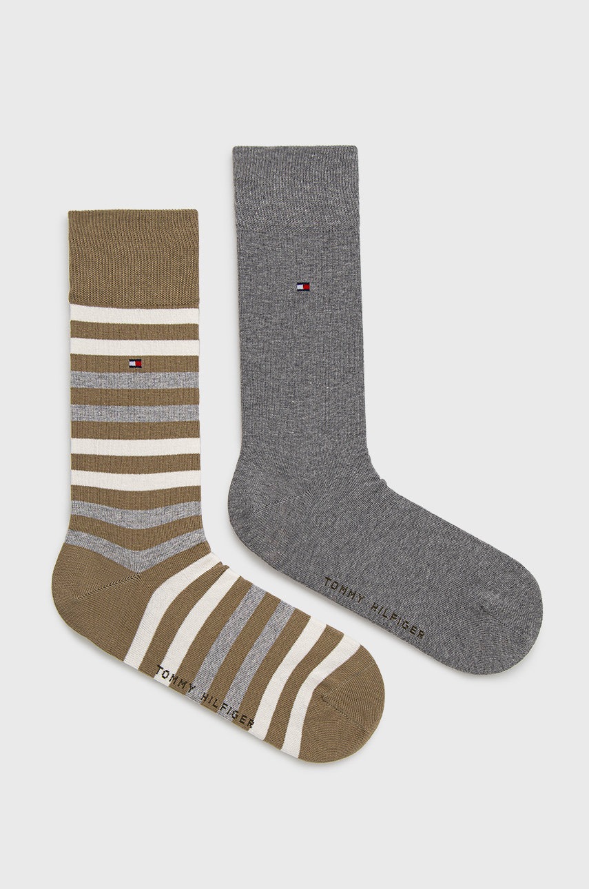 

Чорапи Tommy Hilfiger (2 чифта) мъжки в зелено, Зелен