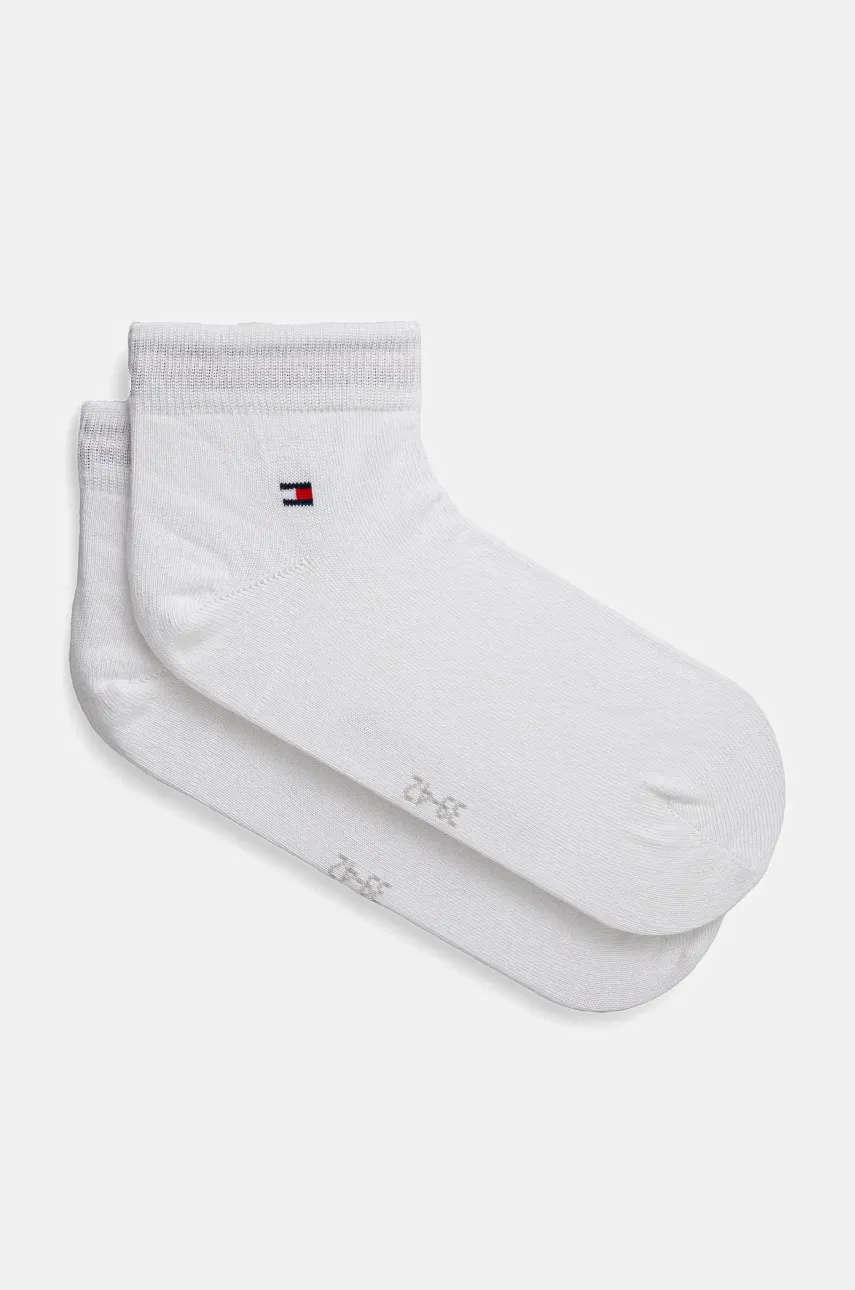 Ponožky Tommy Hilfiger 2-pack pánské, bílá barva, 342025001