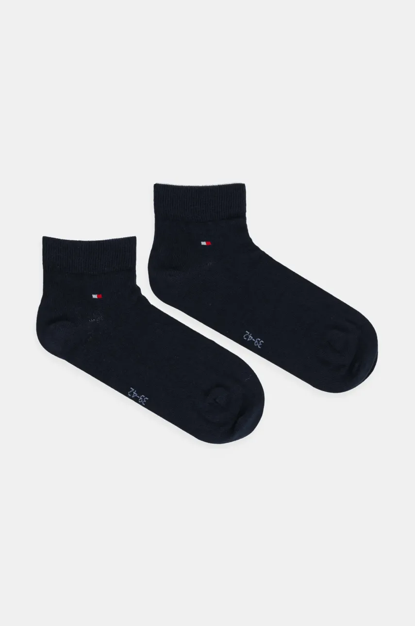 Ponožky Tommy Hilfiger 2-pack pánské, tmavomodrá barva, 342025001