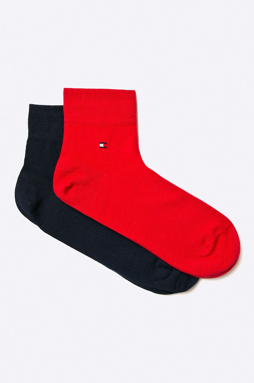 Ponožky Tommy Hilfiger 2-pack pánské, červená barva
