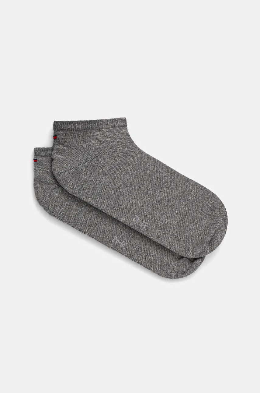 Ponožky Tommy Hilfiger 2-pack pánské, šedá barva, 342023001