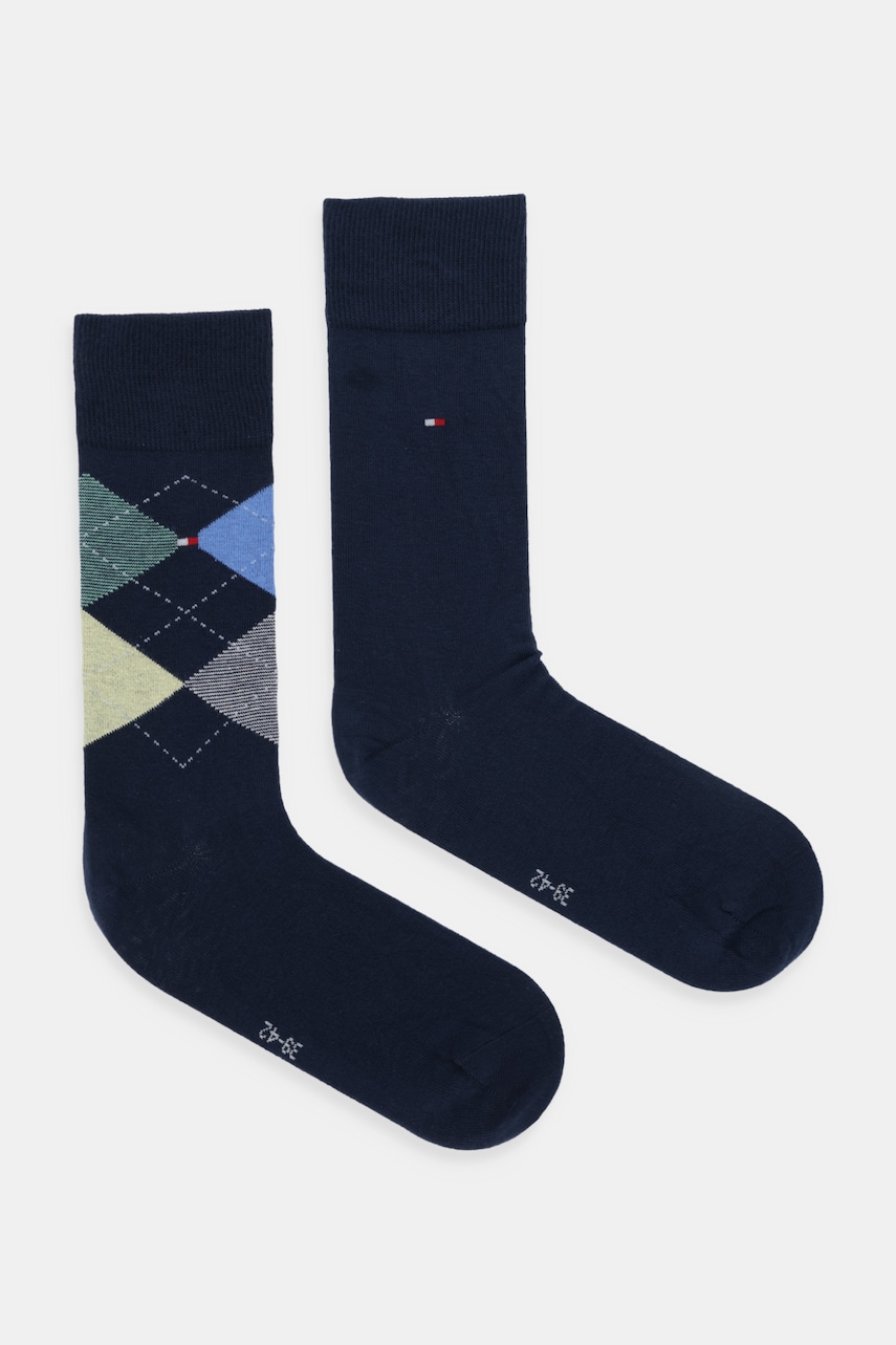 Levně Ponožky Tommy Hilfiger pánské, modrá barva, 100001495