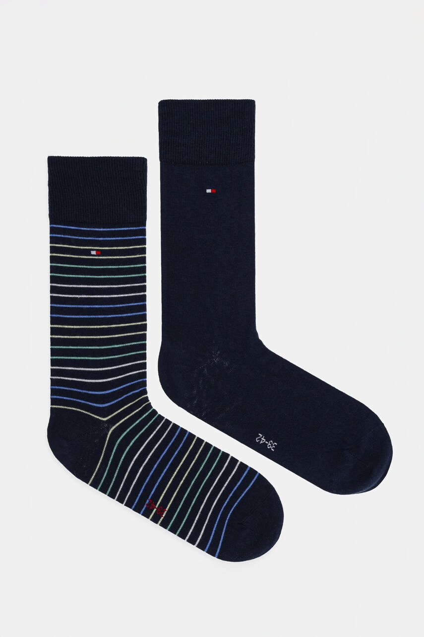 Levně Ponožky Tommy Hilfiger 2-pack pánské, modrá barva, 100001496