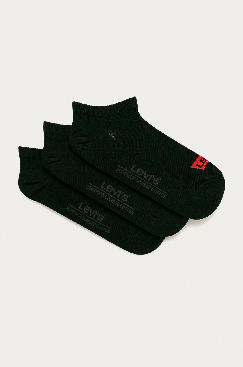 

Levi's - Къси чорапи (3 бройки), Черен