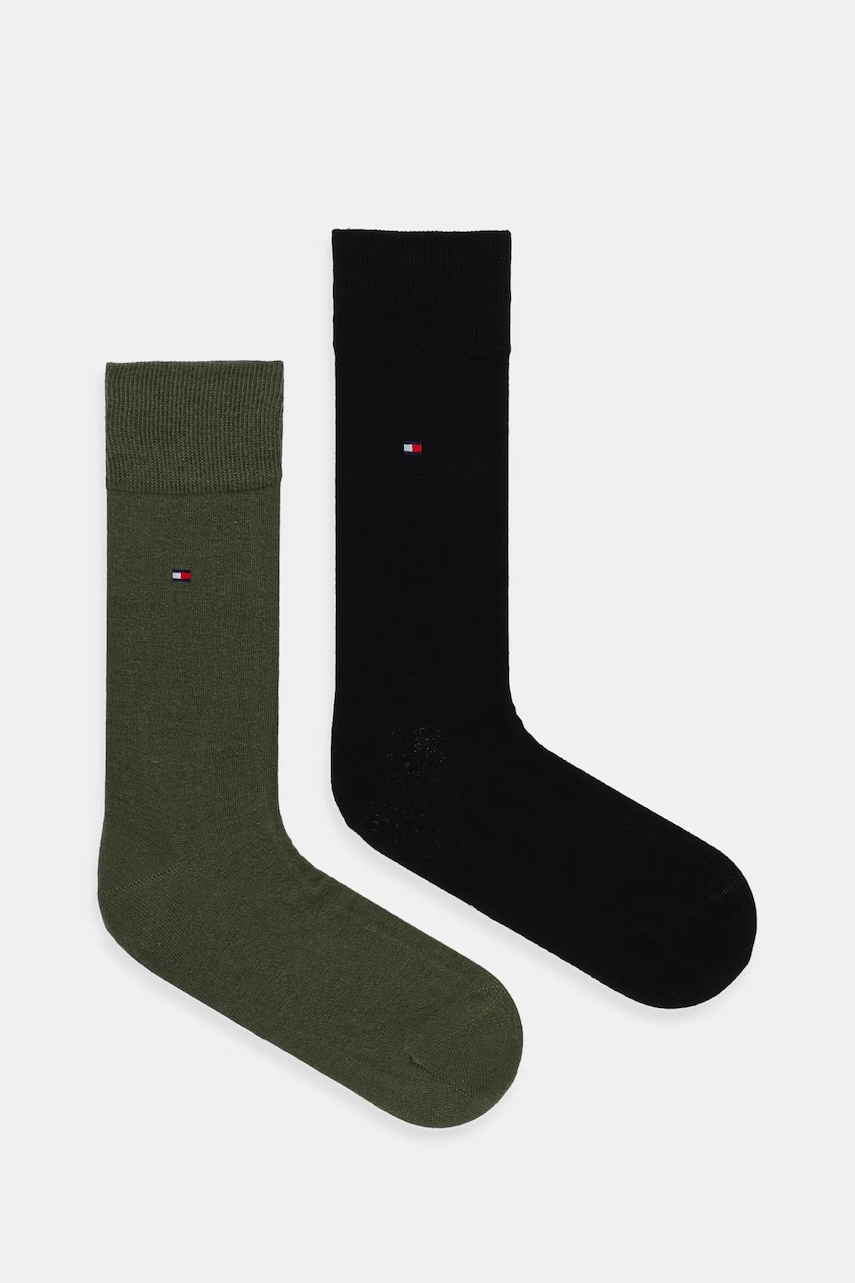 Levně Ponožky Tommy Hilfiger 2-pack zelená barva, 371112