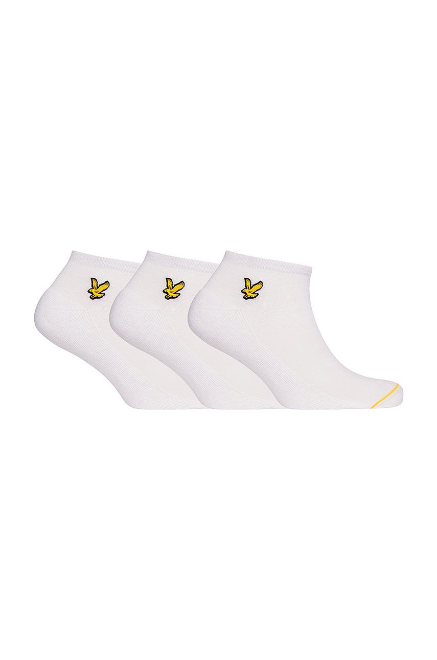 Lyle & Scott - Ponožky ROSS (3-PACK) - bílá -  68% Bavlna