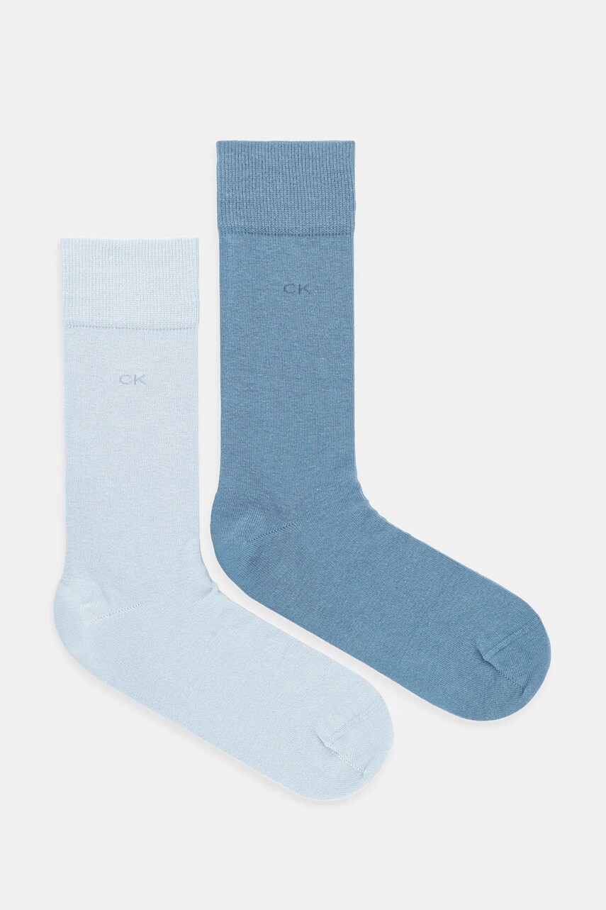 Levně Ponožky Calvin Klein 2-pack pánské, modrá barva