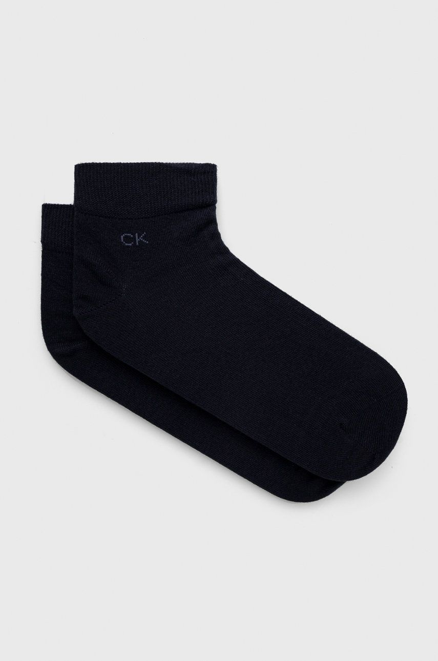 Levně Ponožky Calvin Klein (2-pak) pánské, tmavomodrá barva