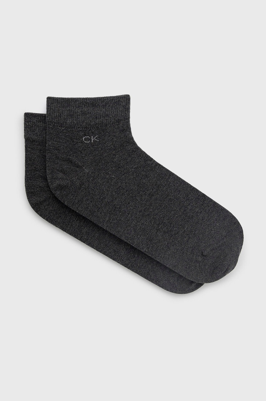 

Чорапи Calvin Klein (2 чифта) мъжки в сиво, Сив