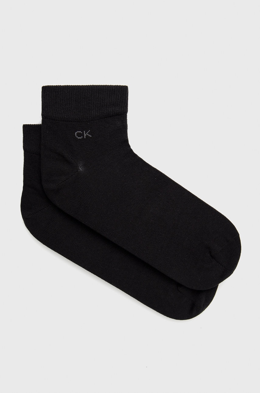 Levně Ponožky Calvin Klein (2-pack) pánské, černá barva, 701218706