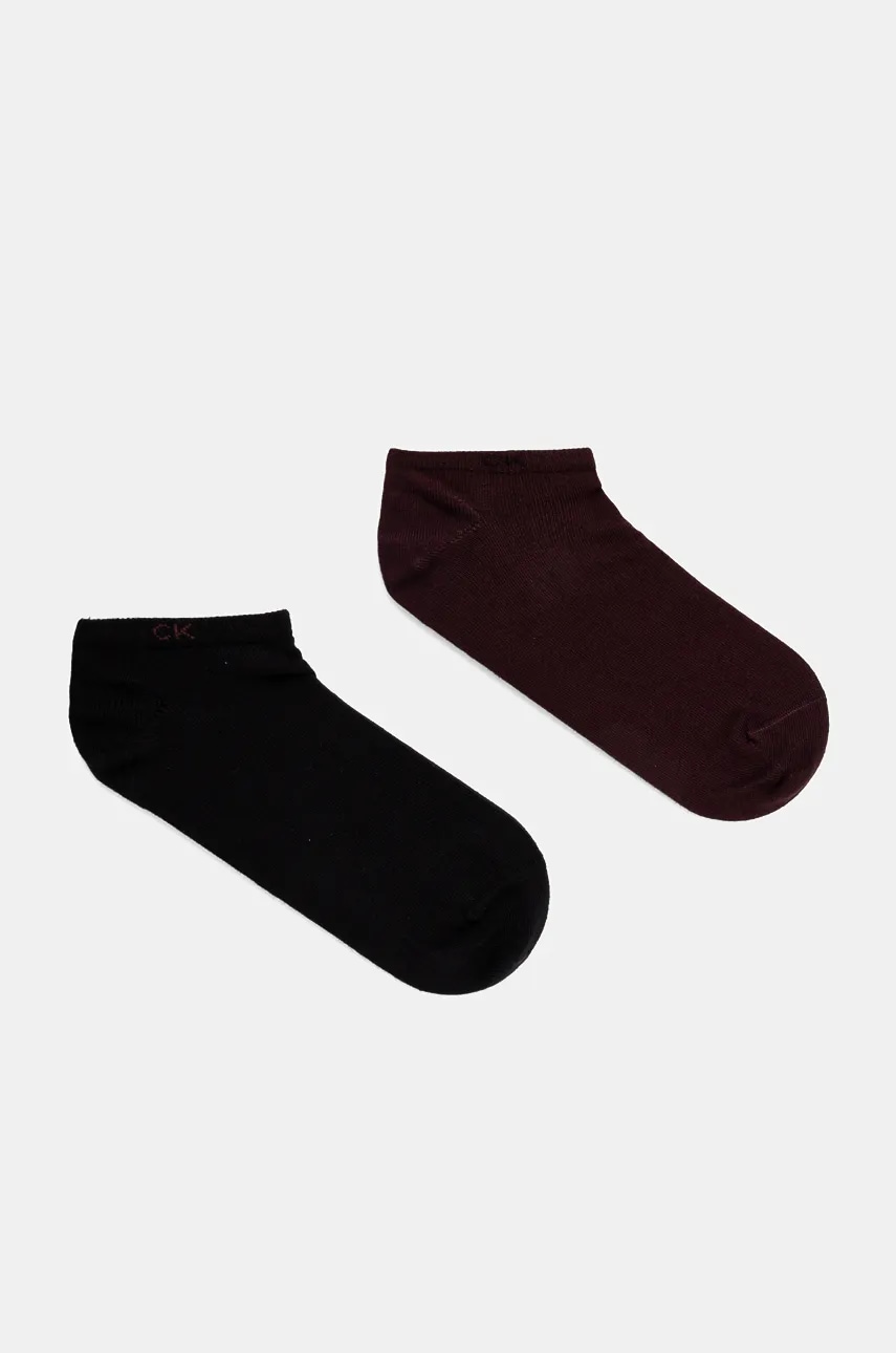 Ponožky Calvin Klein pánské, vínová barva, 701218707