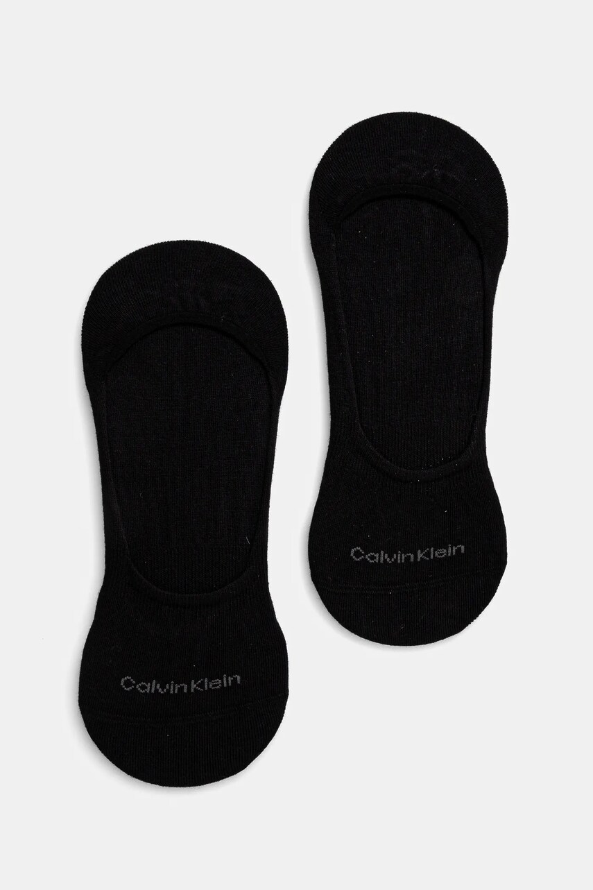 Levně Ponožky Calvin Klein (2-pack) pánské, černá barva, 701218708