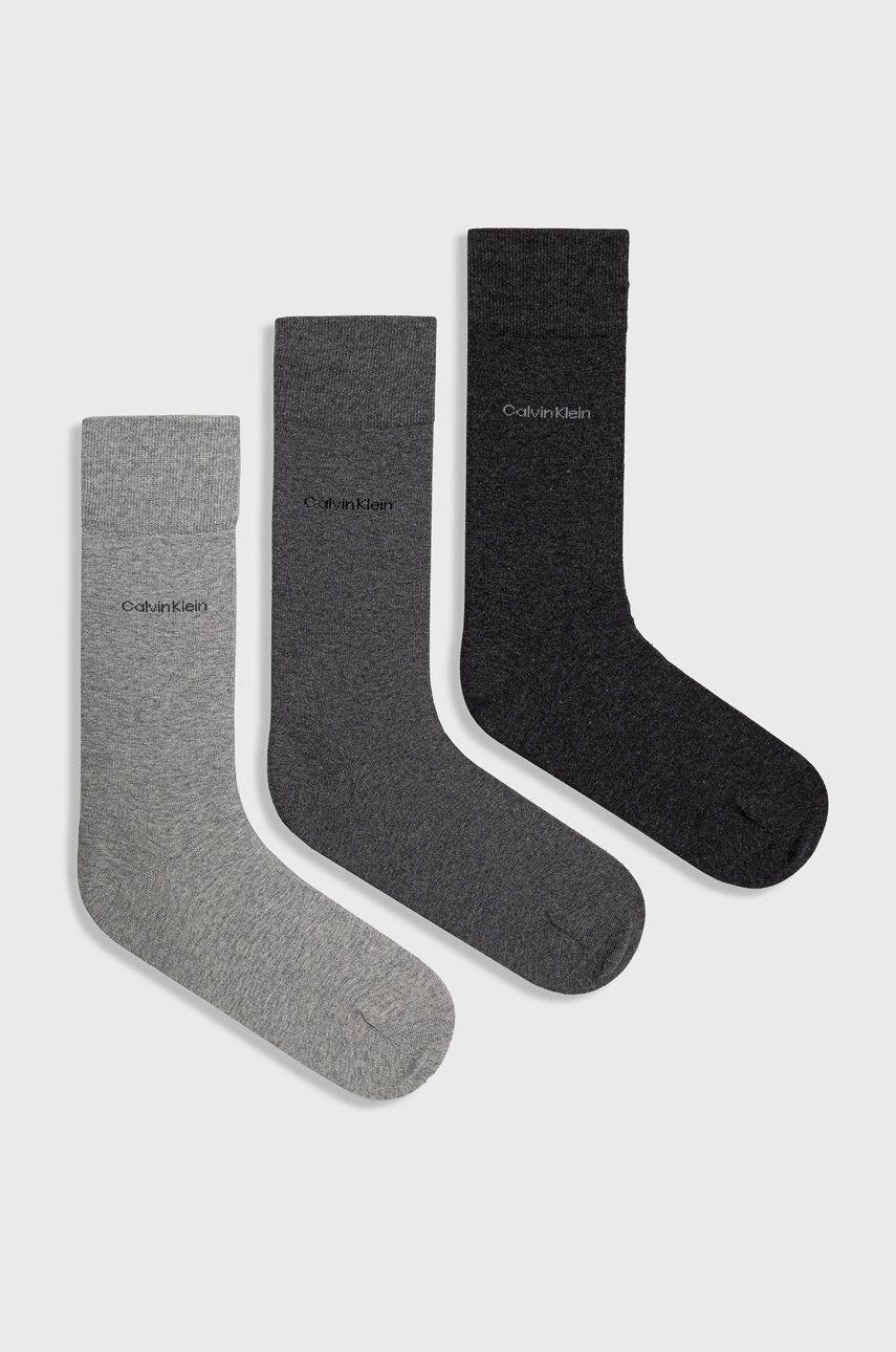Calvin Klein - Ponožky (3-Pack) - šedá -  78% Bavlna