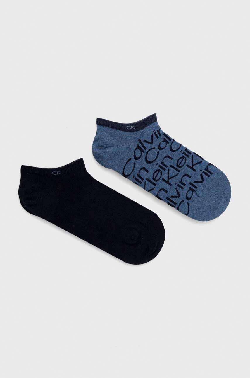 Levně Ponožky Calvin Klein 2-pack pánské, černá barva, 701218714