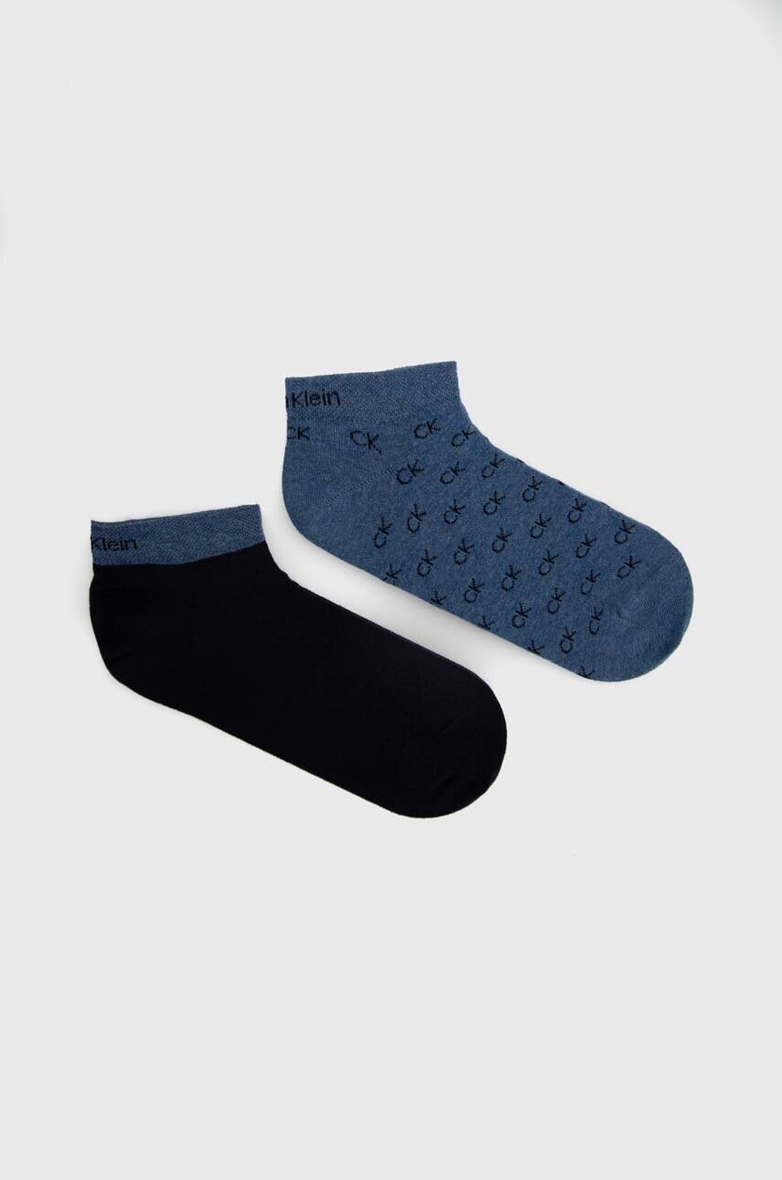 Levně Ponožky Calvin Klein 2-pack pánské, černá barva, 701218715