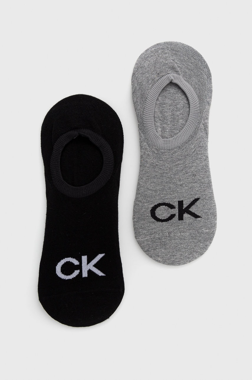 Levně Ponožky Calvin Klein pánské, šedá barva, 701218716