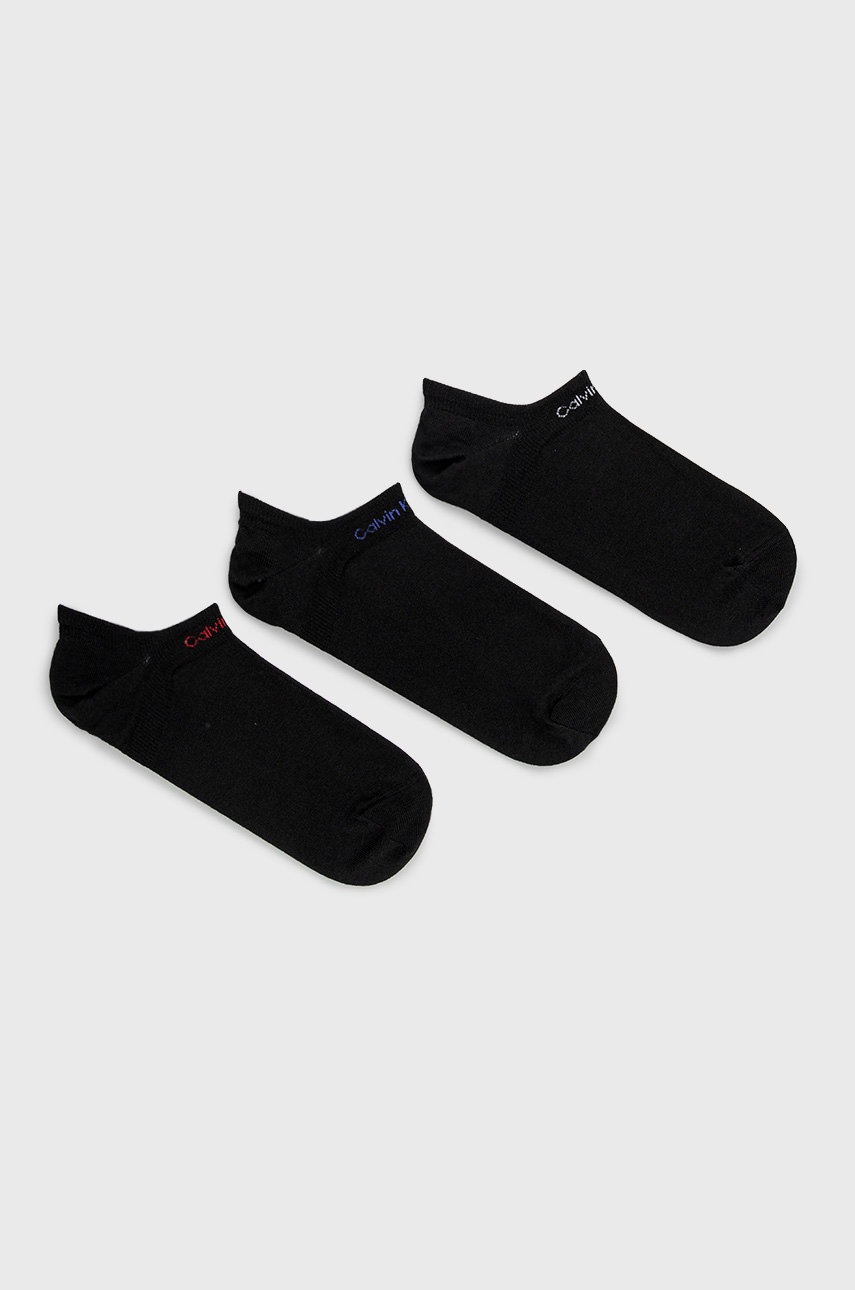 

Чорапи Calvin Klein мъжки в черно, Черен