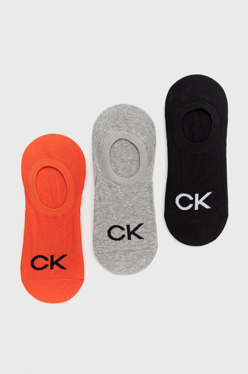 Ponožky Calvin Klein (3-pack) pánské, červená barva - červená -  68% Bavlna