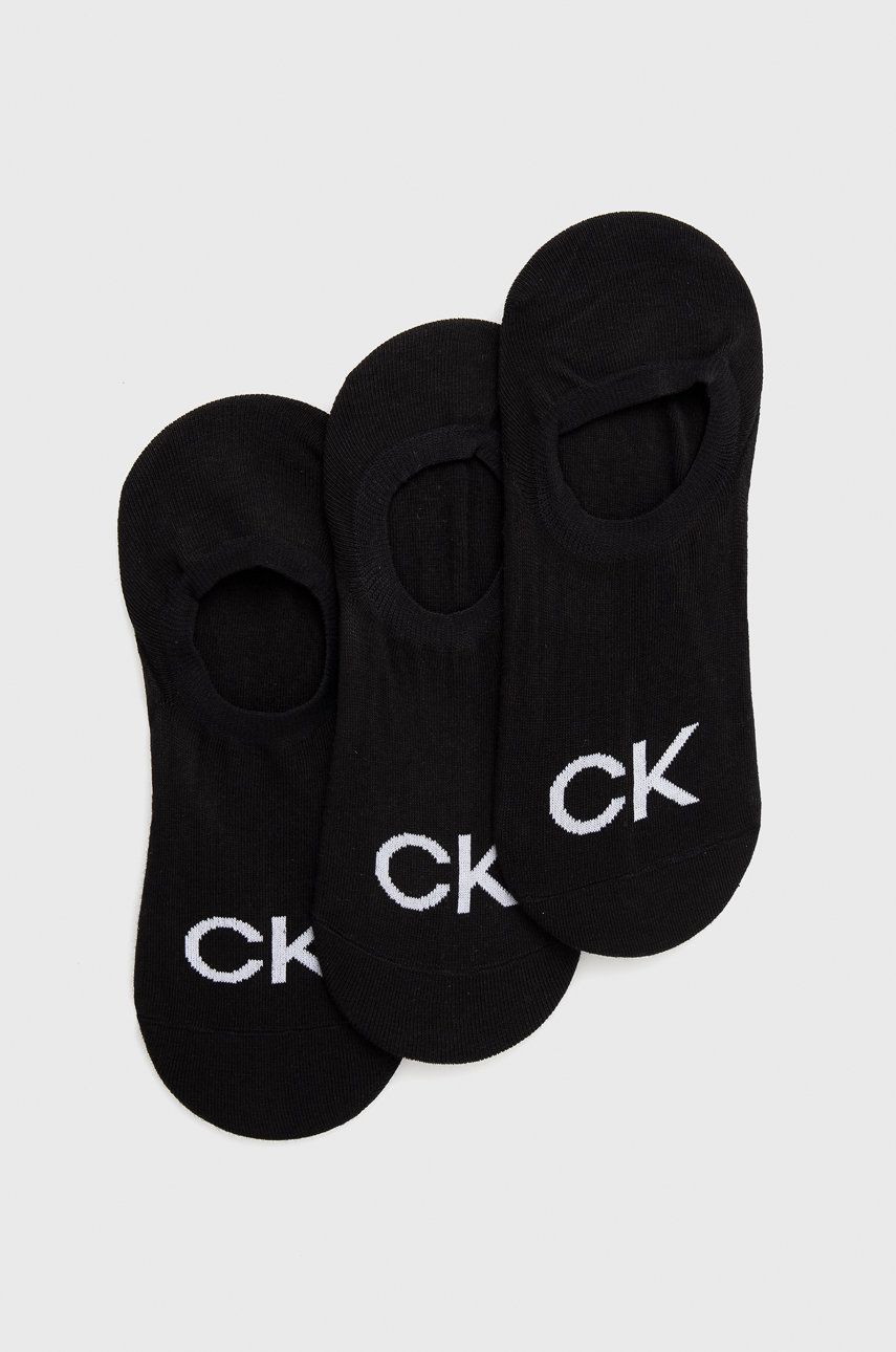 Ponožky Calvin Klein (3-pack) pánské, černá barva - černá -  68% Bavlna